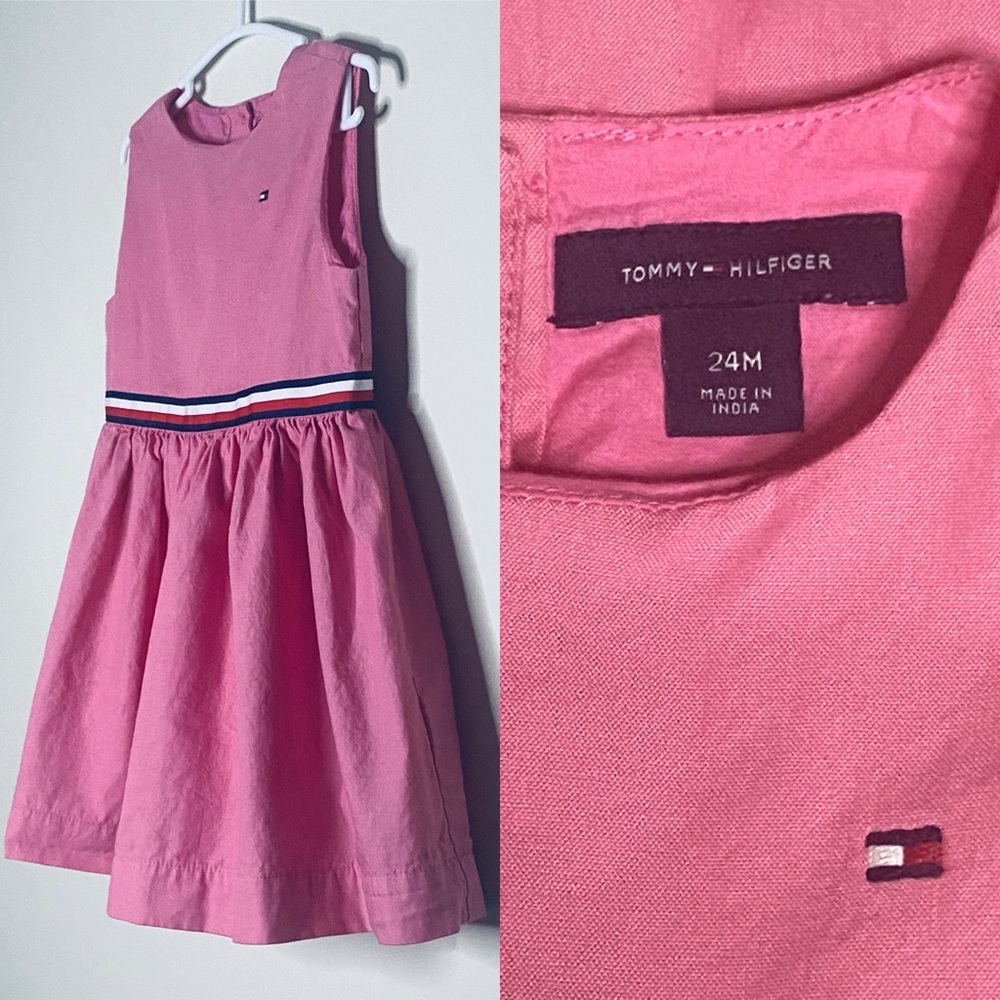 Pink Tommy Hilfiger dress. Size 24 months.